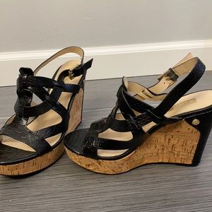 Guess black wedges